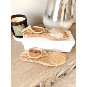 Oartway Ultra Comfortable Shiny Gem Mesh Flats Size 38 / 7.5